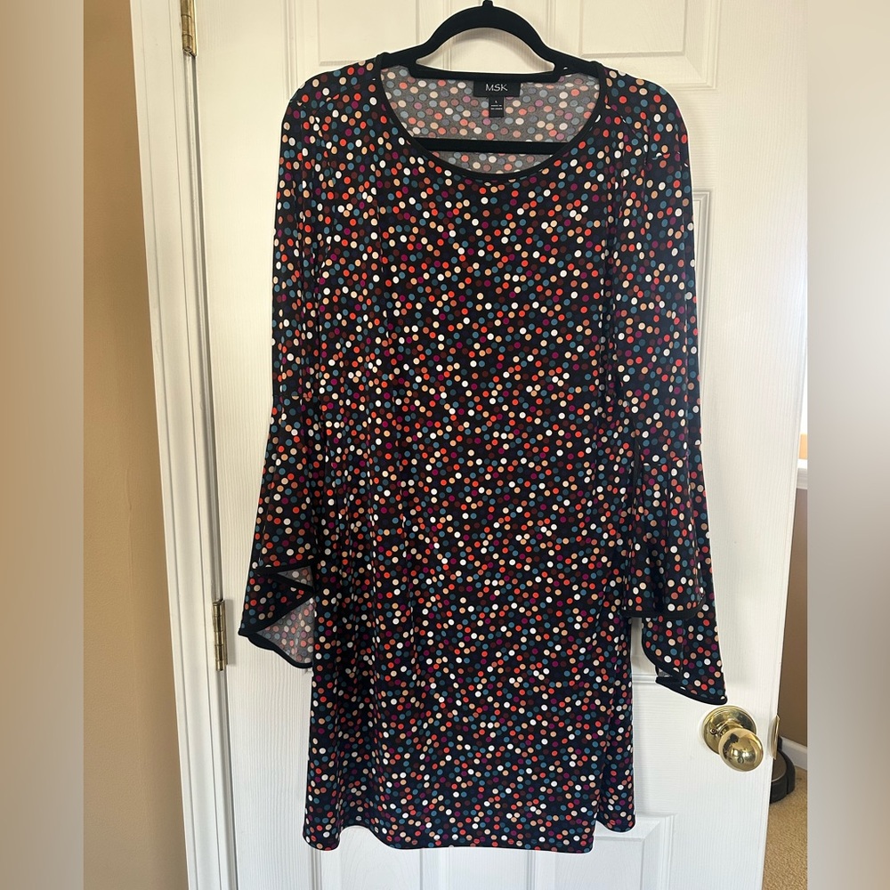 MSK Multicolor Polka Dot Dress